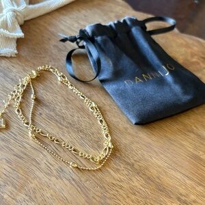 DANNIJO Gold finish double layer anklet or bracelet.  NIB